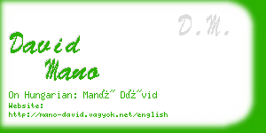 david mano business card